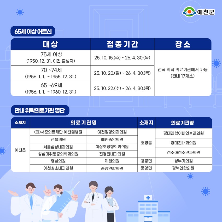 2.2025-26절기 인플루엔자(독감) 예방접종 안내📝